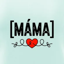 Nápis máma a srdce