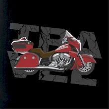 Cestovní motorka Amerika červená