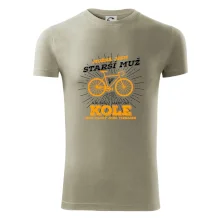 Starší muž - cyklista silniční kolo Starší muž - cyklista silniční kolo
