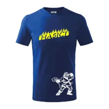 Hasič stojící - nápis hasiči - Velký nápis  na zádech