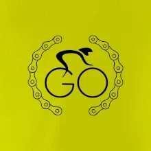 Logo cyklisty a řetěz