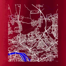 Praha 18200 - Mapa s vodními toky