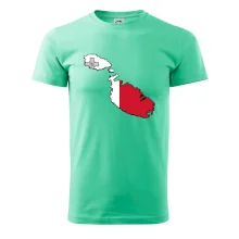 Mapa Malta s vlajkou