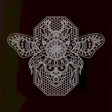 Steampunk včela černobílá