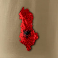 Mapa Albánie reliéf hor