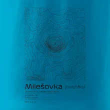 Milešovka - vrstevnice v obdélníku