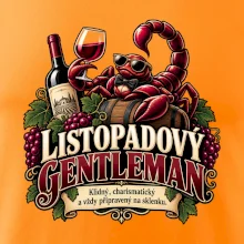 Listopadový gentleman se sklenkou červeného vína