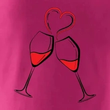 Víno je láska jednoduchý nákres