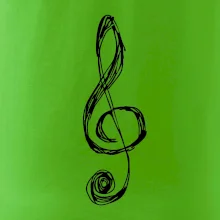 Houslový klíč kreslený