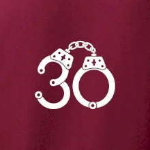 Narozeninové tričko pro policajta - pouta 30