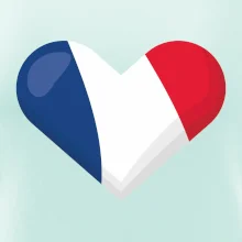 Francouzská vlajka srdce
