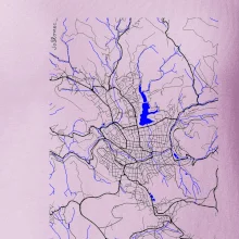 Jablonec nad Nisou - Mapa s vodními toky