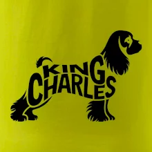 Kavalír king Charles španěl nápis v těle