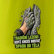 Tradiční lezení se spárou v těle