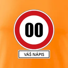 Dopravní značka - rychlost - váš nápis