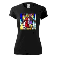 Vitráž - Ježíš a kříž