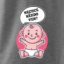 Nechce někdo ven - Triko pro porodní asistentku