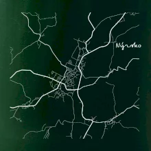 Černobílá mapa Nýrsko  340 22