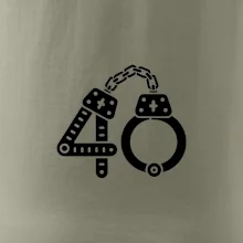 Narozeninové tričko pro policajta - pouta 40