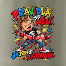 Pravidla se mění listopadový rebel s rozlomenou pastelkou
