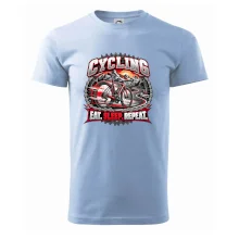 Cyklistické kolo mezi horami eat sleep repeat