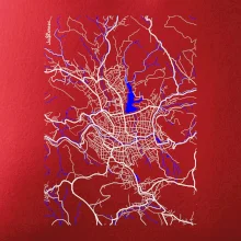 Jablonec nad Nisou - Mapa s vodními toky