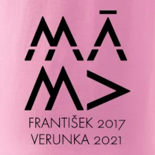 Máma v geometrickém fontu se jmény