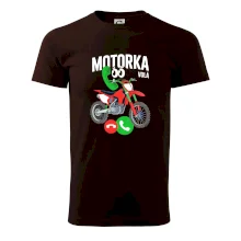 Karikatura motorka cross volá