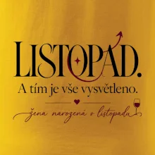 Listopad a tím je vše vysvětleno typografie s vínem