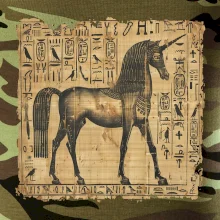 Egyptské hieroglyfy jednorožec