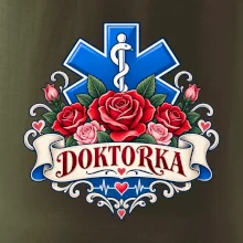 Doktorka - kříž a růže