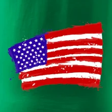 Americká vlajka ohnutá