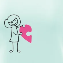 Párová trička puzzle postavička