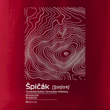 Špičák - vrstevnice v obdélníku