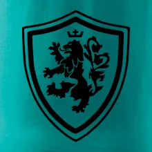 Český lev erb na prsu a na zádech