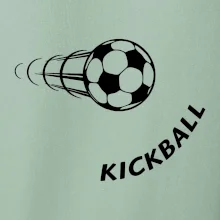 Kickball nápis šikmo