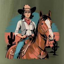 Cowgirl vintage na koni