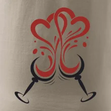 Víno je láska kulaté skleničky