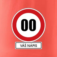 Dopravní značka - rychlost - váš nápis
