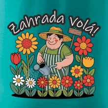 Zahrada volá - zahradník a slunečnice
