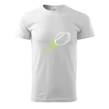 Minimalistický ragbyový míč v pohybu
