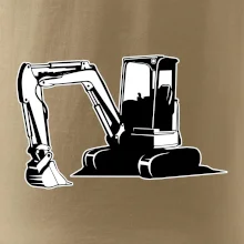 Bagr bez nápisu černobílý