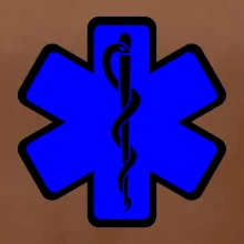 Rescue - Hvězda na prsu +  nápis na zádech