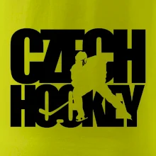 Czech hockey - nápis s hokejistou - Mistrovství světa v ledním hokeji 2026