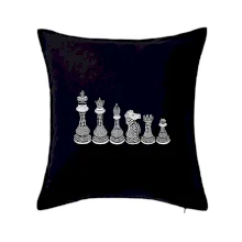 Šachové figurky v řadě - kreslené