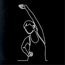 Protahující se žena jedním tahem