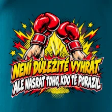 Není důležité vyhrát - komiksové červené boxerské rukavice