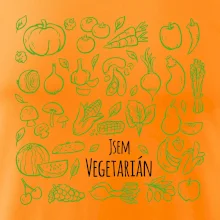 Jsem vegetarián - zelenina ve čtverci