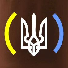 Ukrajina trojzubec s barvami