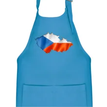 Česká vlajka v obrysu republiky